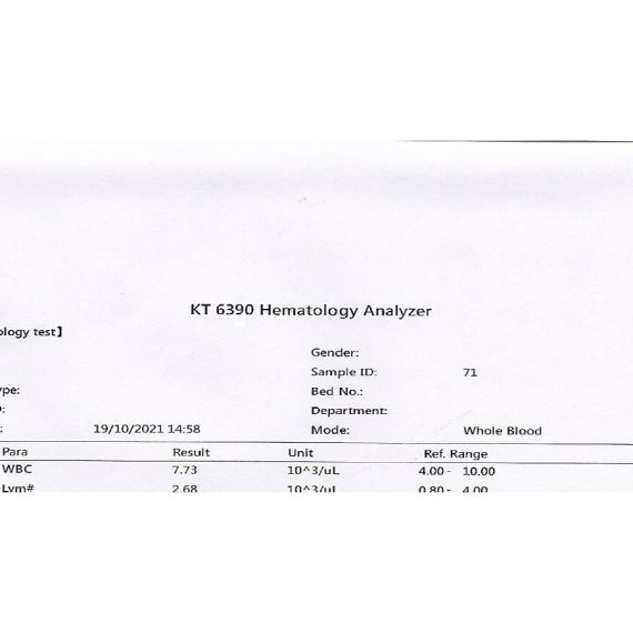 Genrui KT6390 3-Part Hematology Analyzer